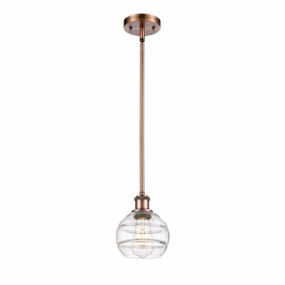 Rochester - 1 Light Stem Hung Mini Pendant In Industrial Style-7.88 Inches Tall and 5.88 Inches Wide