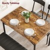 Dining Table Set for 4, Small Dining Table Set with Upholstered Bench and 2 Chairs, Kitchen Table and Chairs for 4, for Small Space - 4 of 4