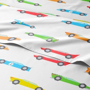 Kids 4 Piece Bed Sheet Set - Cute & Cozy Wrinkle-Resistant with Vibrant Designs - CGK Linens. - 1 of 4