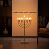 Chabad Style Hanukkah Menorah for Entryway, Living Room, Office, and Kitchen with LED Light Bulbs - image 3 of 4