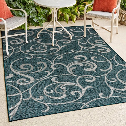 Jonathan Y Maribel Traditional Classic All-over Scroll Turquoise/cream ...