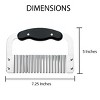 HIC Kitchen Stainless Steel Crinkle-Cut Wave Slicer - 3 of 4
