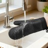 REGALWOVEN Heat Resistant Silicone Thick Cotton Lining Oven Mitts 13 x 7.5 Inch 2 Pcs - 4 of 4