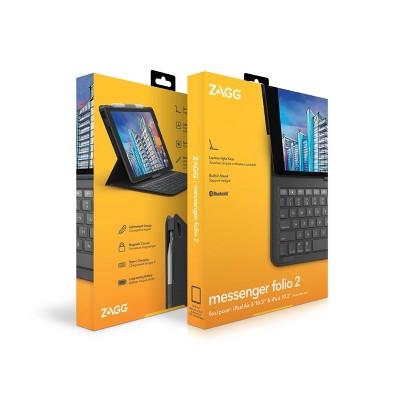ZAGG Keyboard Messenger Folio 2 - Apple iPad 10.2/10.5 - Charcoal