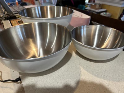 5pc Stainless Steel Non-slip Mixing Bowls (no Lids) Silver - Figmint™ :  Target