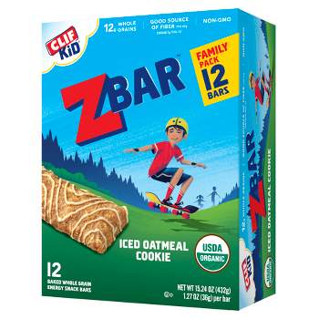 CLIF Kid ZBAR Organic Iced Oatmeal Cookie Snack Bars - 12ct/15.24oz
