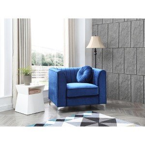 Upholstered Contemporary Sloped Armchair with Generous Seat Depth and Easy Assembly for Living Room - 1 of 4
