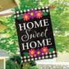 Home Sweet Home Flowers Burlap Everyday House Flag 40" x 28" Briarwood Lane - 4 of 4