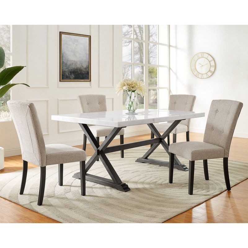 Landon Marble Dining Table White - Picket House Furnishings, 5 of 11