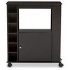 Ontario Modern & Contemporary Dark Brown Wood Modern Dry Bar & Wine Cabinet - Baxton Studio - 2 of 4