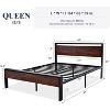 Platform Bed Frame with Headboard and Footboard Under Bed Storage No Box Spring Needed 12 Metal Slats Noise Free - 2 of 4