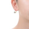 Sleek modern solitaire drop earrings with a classic design for a refined and elegant touch - 2 of 3