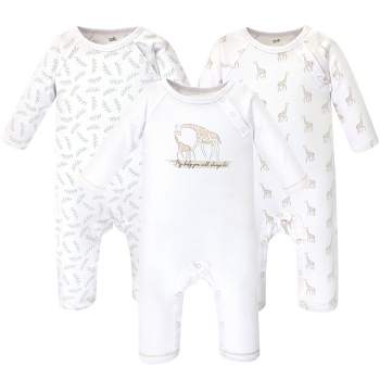 Touched by Nature Baby Organic Cotton Coveralls 3pk, Little Giraffe