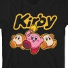 Kirby With Star Wand & Waddle-Dees Crew Neck Short Sleeve Boy’s Black T-shirt - 2 of 3