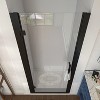 ONWITH 32 in. to 34 in. W x 72 in. H Pivot Hinged Swing Frameless Shower Door in Black with Clear Glass - 4 of 4