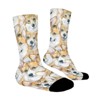 Dog Corgi Face Women Printed Crew Socks Funny Funky Socks Soft Polyester Novelty Gifts for Artists Men - 3 of 4