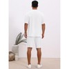 INSPIRE CHIC Men's Casual Texture Crew Neck Solid Shirt Top and Shorts 2 Piece Outfits - 3 of 4