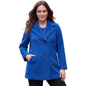 Jessica London A-Line Wool Peacoat - 20, Dark Sapphire : Target