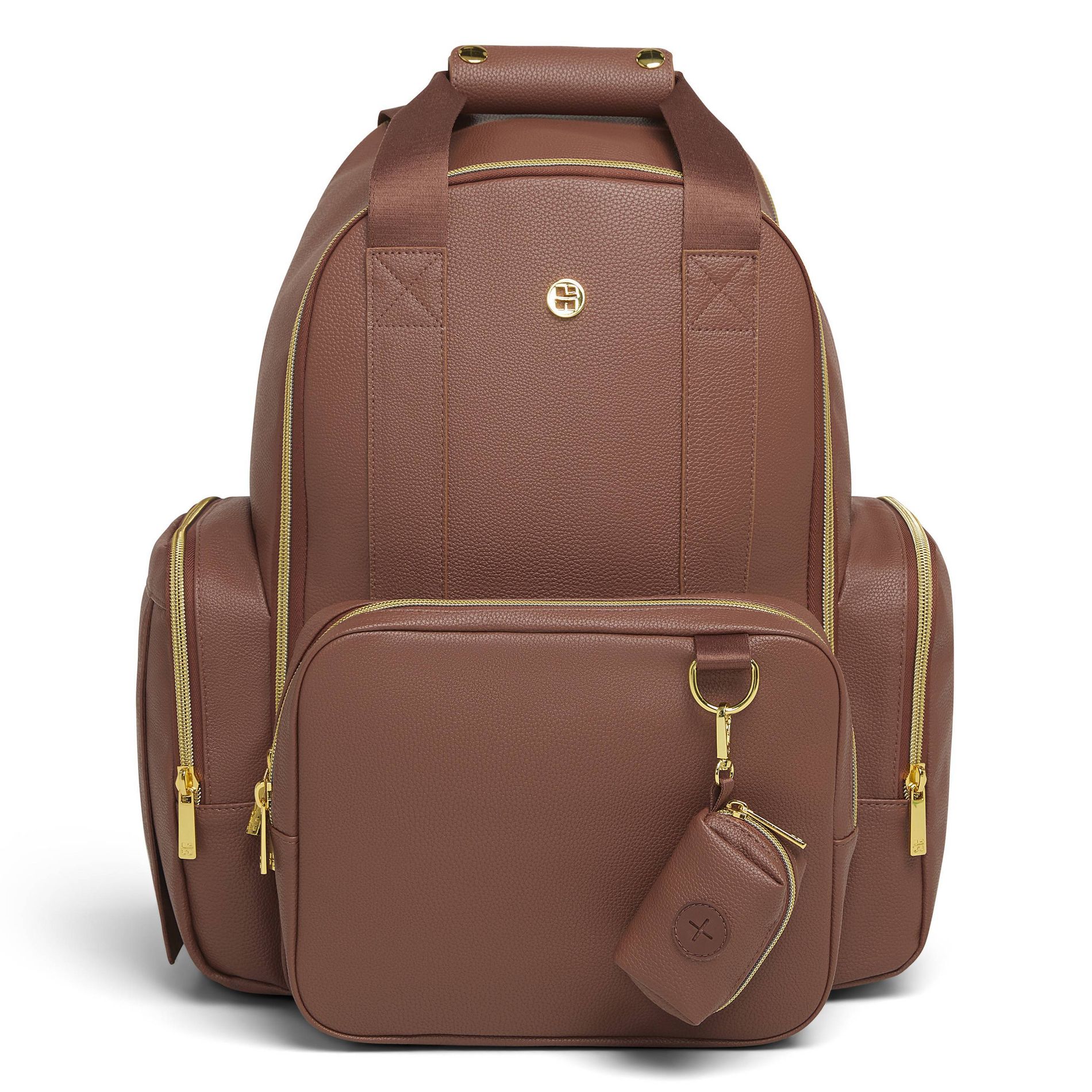 Huggies Signature Pack Diaper Bag - Cognac Leather