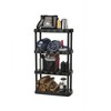 LunaLulinlk Black Plastic 4-Tier 56.2" H x 30"" W x 13.8" D - 3 of 4