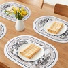 REGALWOVEN Placemats Set of 6 Floral Leather Placemats for Kitchen Dining Table Decor - 2 of 4