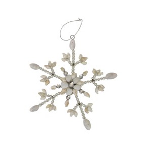 Beachcombers 6.75" SHELL with GEMS SNOWFLAKE ORNAMENT - 1 of 1