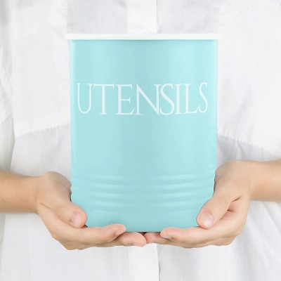 Outshine Co Large Kitchen Utensil Holder and Farmhouse Decor, Mint — фото 4