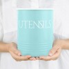 Outshine Co Large Kitchen Utensil Holder and Farmhouse Decor with Matching Salt and Pepper Shakers, (3 Pieces) Mint - 4 of 4