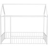 Streamdale Twin Size Metal Bed House Bed Frame with Fence, for Kids, Teens, Girls, Boys, White - 3 of 4