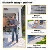 Syemin Carpet Tiles 20 PCS Interlocking Deck Tiles Striped Pattern, Square Hardwood Outdoor Flooring for Patio, Pool Side, Gray, 12"*12"*0.75" - 4 of 4