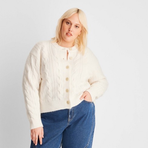 Cream on sale mohair cardigan