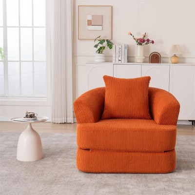 Lyngins Ultra-Portable Folding Recliner Chair, Premium Chenille Fabric Single Sofa Chair, Space-Saving Fold-to-Flat Accent Chair for Small Spaces