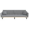 vidaXL Sofa Bed Light grey Fabric (100% polyester), plywood, plastic Large - 3 of 4