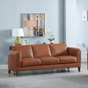 VASIP Leather Sofa - Genuine Top-Grain Leather, 3-Seater Couch with Reclining Function, Dark Brown, Free Assembly Included - 2 of 4