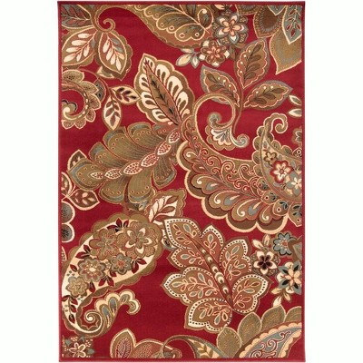 Mark & Day Gariel Woven Indoor Area Rugs Dark Red