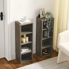 KTMBDW 8-Tier Media Tower Rack, CD DVD Slim Storage Cabinet with Adjustable Shelves, Tall Narrow Bookcase Display Bookshelf for Home Office - 3 of 4