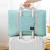 MaseiKar Foldable Travel Duffel Bag Tote Carry on Luggage Bag Sports Gym Bag Water Resistant Weekender Overnight Bags for Women and Men ,Green - 3 of 4