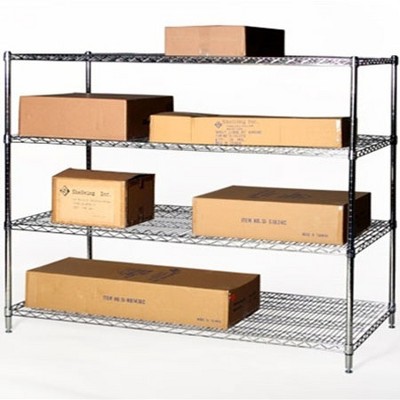 Shelving.com Chrome Wire Shelving with 4 Tier Shelves -