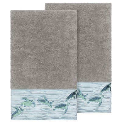 Linum Home Textiles 100% Turkish Cotton MIA Embellished Towel Set
