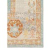 5' X 7' Blue and Orange Floral Stain Resistant Indoor Outdoor Area Rug - 4 of 4