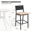 Crestlive Products Outdoor Bar Stools Set of 2 Counter Height Bar Stools with Cushions Patio Bistro Tall Chairs with Back and Footrest - 2 of 4