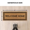 Evideco French Home Goods Welcome Home Coir Doormat - 48"x18" Extra Wide - Durable PVC Backing - Indoor/Outdoor Use - Heavy Duty Pile for Absorbency - 3 of 4