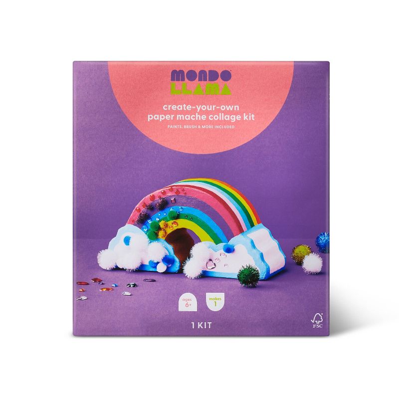 Create-Your-Own Paper Mache Rainbow Collage Kit - Mondo Llama&#8482;, 1 of 6