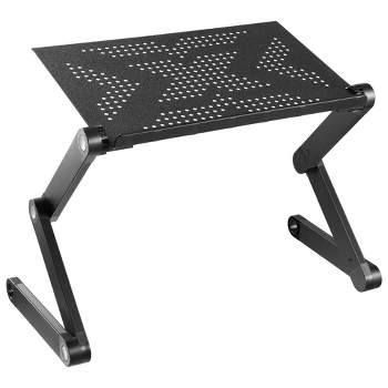 Mount-It! Adjustable Laptop Stand | Portable Standing Desk | Large Size Aluminum Bed Lap Tray Lightweight and Multi-Functional For Work, School & Home