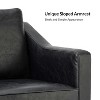 Set of 2 Bonita Transitional Vegan Leather Armchair with Removable Seat Cushion and  Nailhead Trims | ARTFUL LIVING DESIGN - image 3 of 4