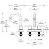 LunaLulinlk Double handle bathroom sink faucet for 3 holes - 4 of 4
