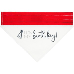 Pavilion Gift Company - It's My Birthday - 12" x 8" Canvas Slip on Pet Bandana - Pet Toy - 1 of 4