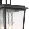 Minka Lavery Modern Outdoor Wall Light Fixture Black 4-Light 19 1/2" Clear Seeded Glass Shade for Post Exterior Porch Yard Patio - 2 of 2