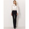 INSPIRE CHIC Women's See Through Mock Neck Long Sleeve Floral Lace Blouse - 3 of 4