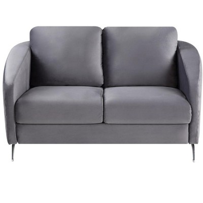 VYNXARIA 55" Gray Velvet Modern Chic Loveseat Couch,Sofa for Living Room Bedroom